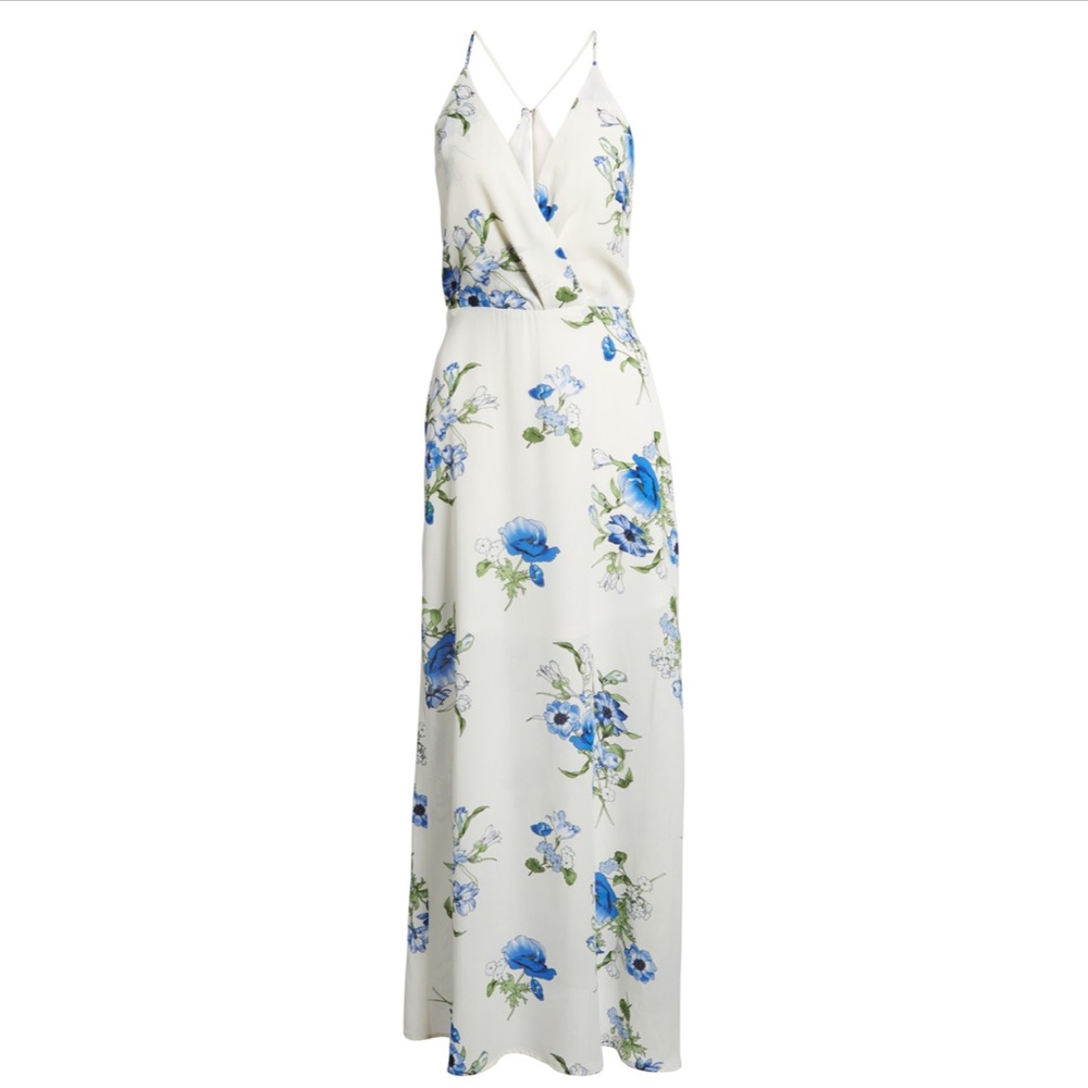 LUSH Floral Ivory Maxi Dress S